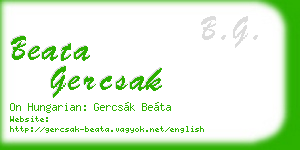 beata gercsak business card